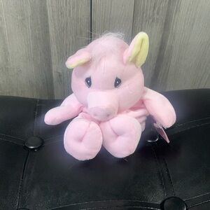Precious Moments Tender Tails Baby Farm Pig Piglet Plush Beanie With Tag